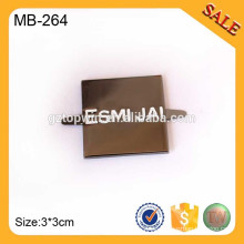 MB264 kundenspezifische quadratische Handtasche Metallbeutel-Logo-Schwarzes Farben-Namensschild-Umbau für Gepäck